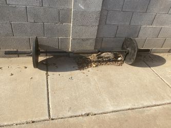 Barbell With Weider International Weights 88LBS+