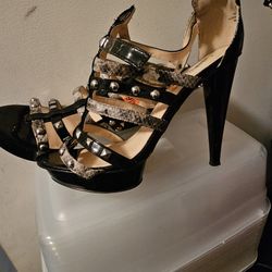 High Heeled Strappy Stud Embellished Size 9