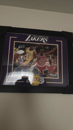 Magic Johnson Signed Lakers Framed Photo