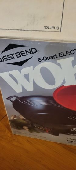 Open Box Unused West Bend Electric Wok Complete