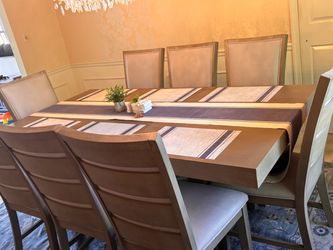 Large Dining Table with 8 Chairs
