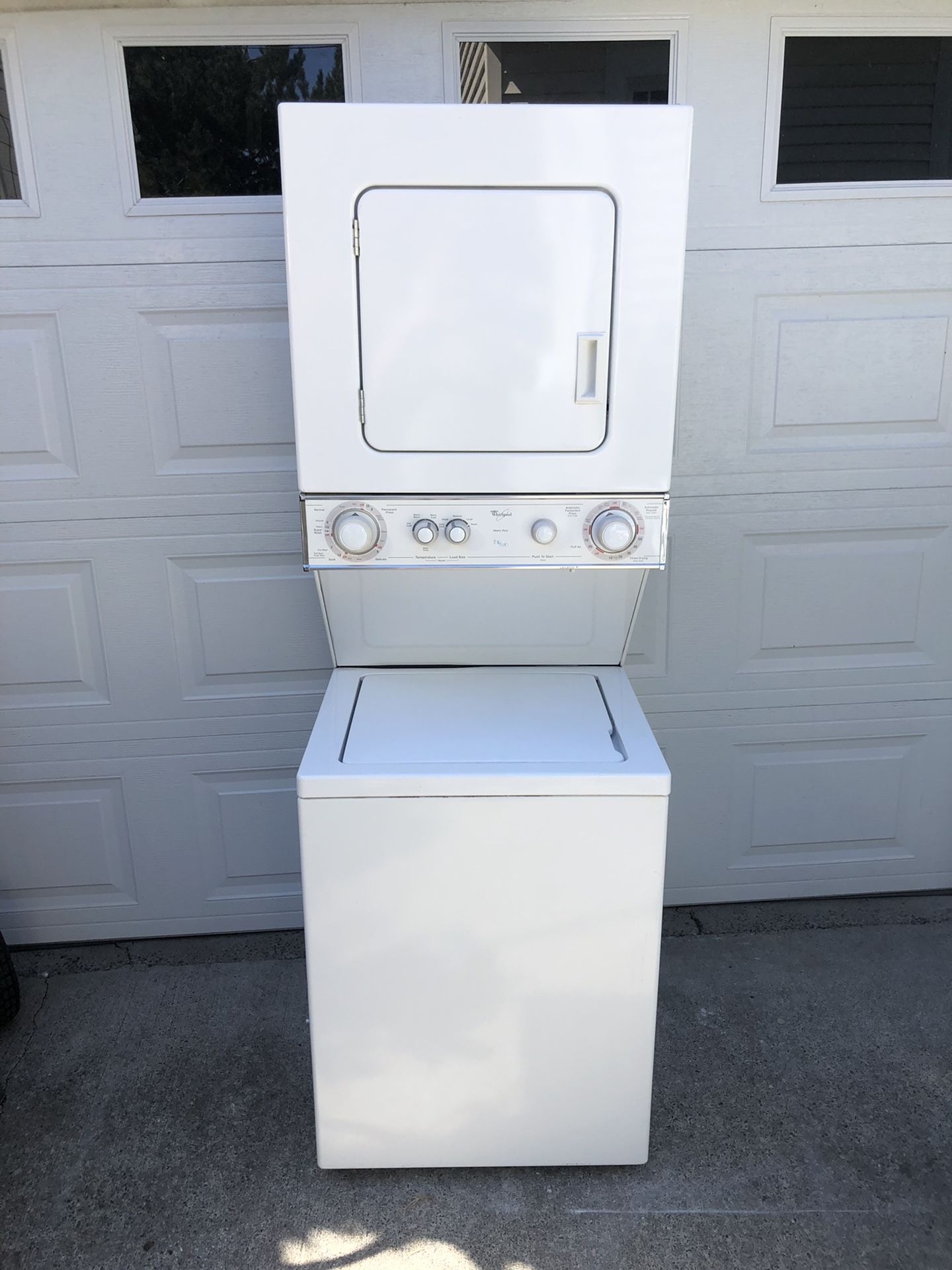 24” Stacked Whirlpool Washer & Dryer 