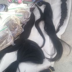 Hair Sew Ins, Clips, Pieces,Black ,Blondes, Streaks, 