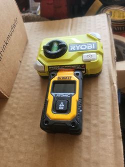 DeWalt Atomic Laser Distance Measurer, Ryobi level Lazer, Excellent Condition,  E MESA