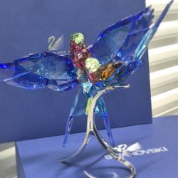 SWAROVSKI CRYSTAL LILAC BREASTED ROLLERS #(contact info removed) BRAND BIRDS RARE 