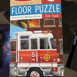 Melissa And Doug Fire Truck Floor Puzzle 