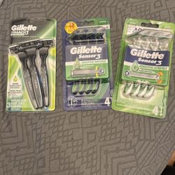3 Packages Of Gillete Sensitive All 3/$10