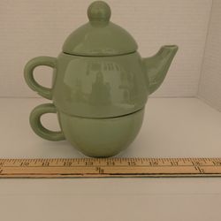 3 PIECE TEA POT - CUP, TEAPOT & LID