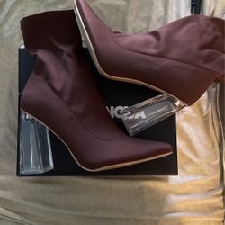 Fashion Nova Clear Heel Boots
