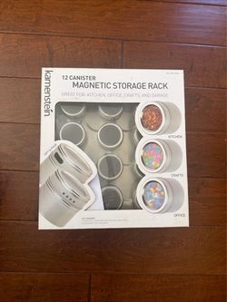 12 canister magnetic storage rack
