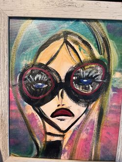 90s Throwback Painting Framed 