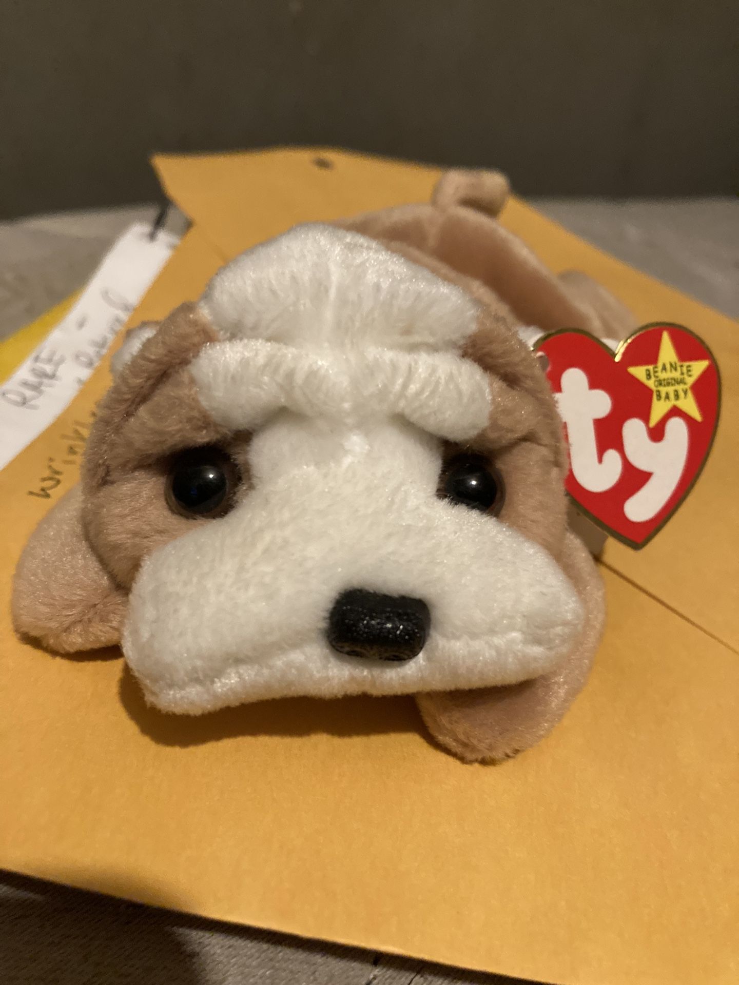 Wrinkles the dog rare beanie baby