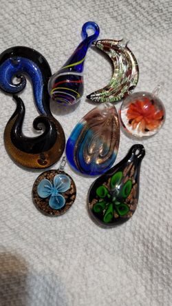 Handcrafted  Artisan Glass Blown  Pendants