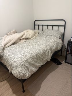 FULL BED (whole bed frame+ mattress+ bed sheets and duvet FOR SALE)