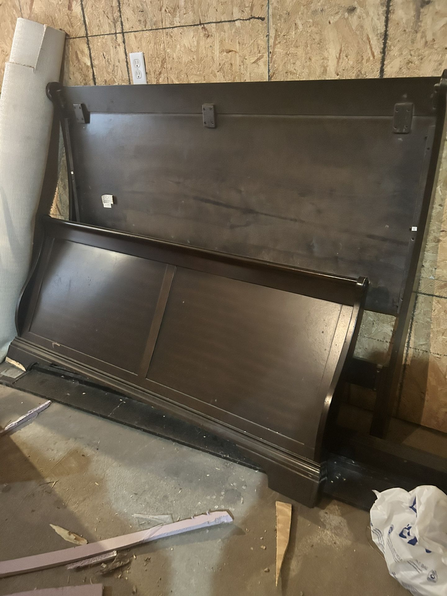 Queen Cherry Wood Bed frame 