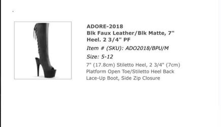 Pleaser Adore 1028 boots size 10