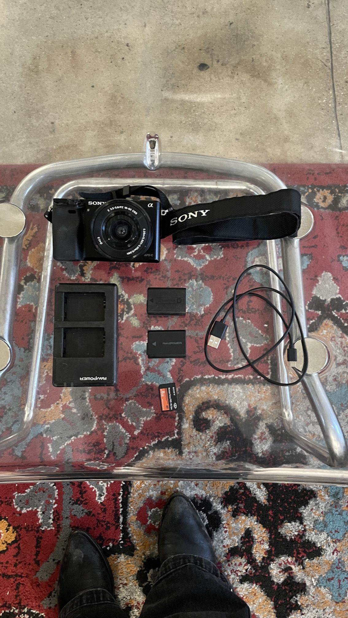 Sony Alpha A6000 Mirrorless Camera Kit – 16-50mm OSS Lens + 2 Batteries, Charger, Case