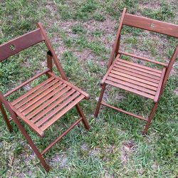 IKEA Foldable Wooden Chairs (2)
