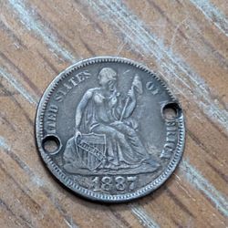 Seated Liberty Love Silver Token 1800s Collection 