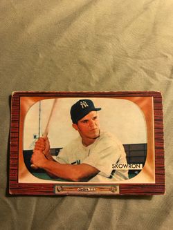 1955 Bowman BILL SKOWRON Baseball Card #160- ⚾️YANKEES ⚾️‼️