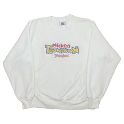 Vintage 90’s Disneyland Mickey’s Toontown Lee Embroidered Pullover Crewneck Sweater
