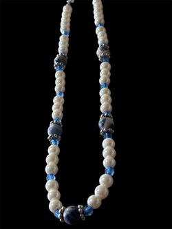 vintage faux pearl and glass beads