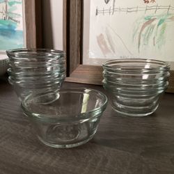 set of eight anchor hocking, custard baking bowl dishes, 6 ounces oven safe