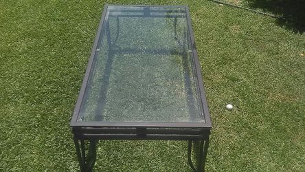 Iron rod glass cofee table