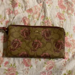 Coach Wristlet Double Zipper 