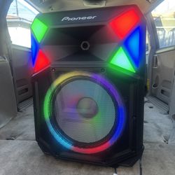 Pioneer Party Speaker (PSX-61)– 700 Watts, Auracast Bluetooth, LED Lights, All-Terrain Wheels, App Control