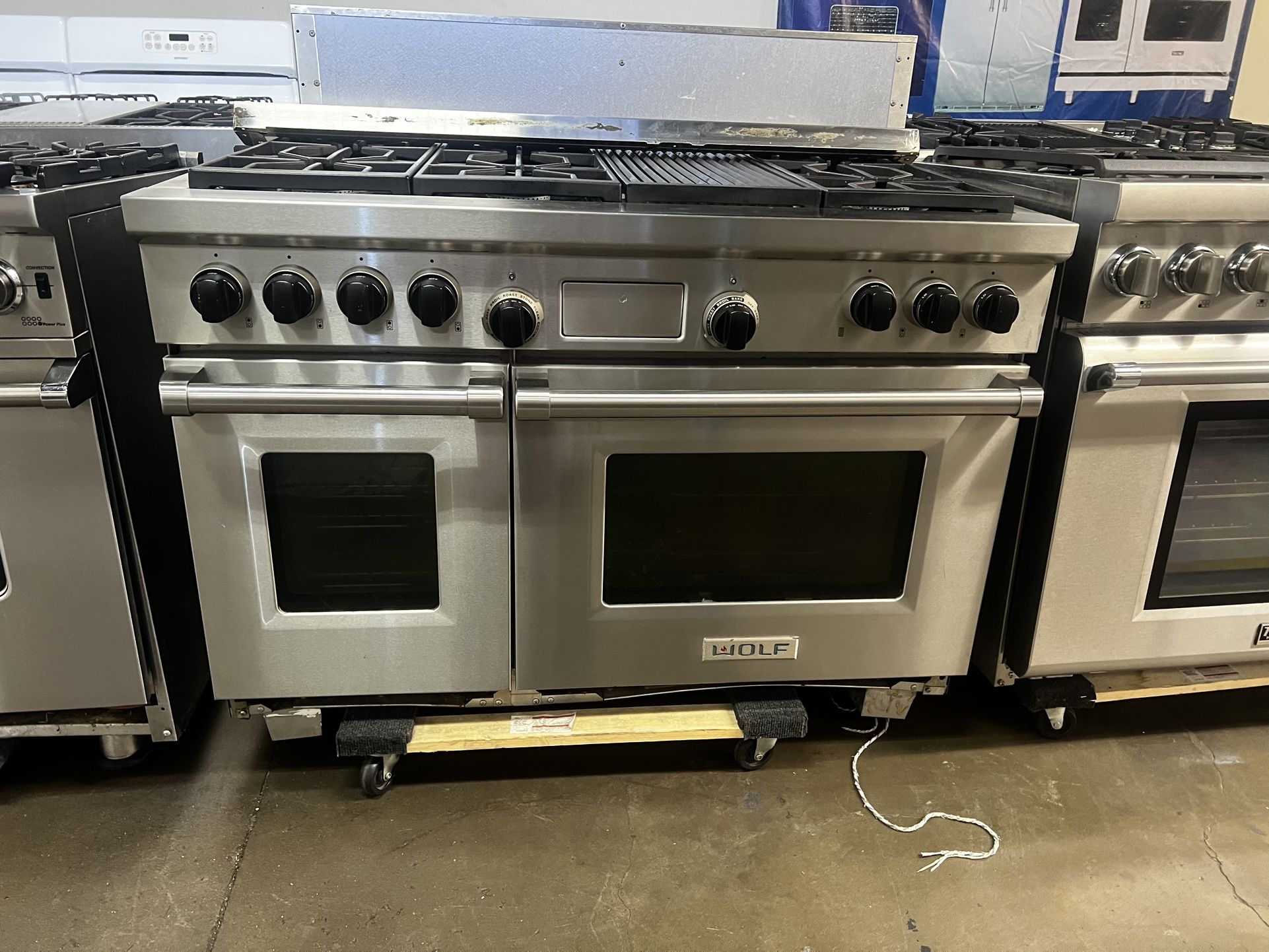 WOLF 48”WIDE DUAL FUEL RANGE STOVE STAINLESS STEEL