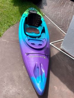 Perception Flash 9.5 | Sit Inside Kayak for Fishing and Fun | Two Rod Holders | MultiFunction Dash | 9' 6" | Earth