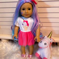 Beautiful American Girl Unicorn 🦄 Doll Firm Price Read The Post Description 
