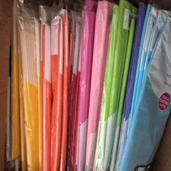 Lot Of 40 Plastic Table Cloths 54” X 108” New