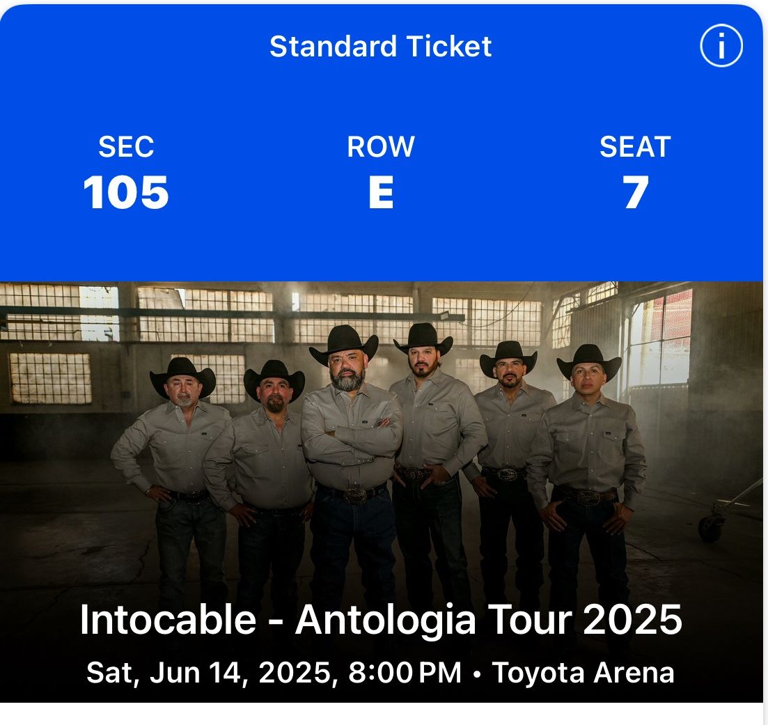 2 Tickets For Intocable Tonight
