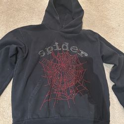 2024 Sp5der Rhinestone OG Web V2 Hoodie ‘Black’