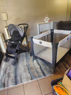 Stroller and playpen