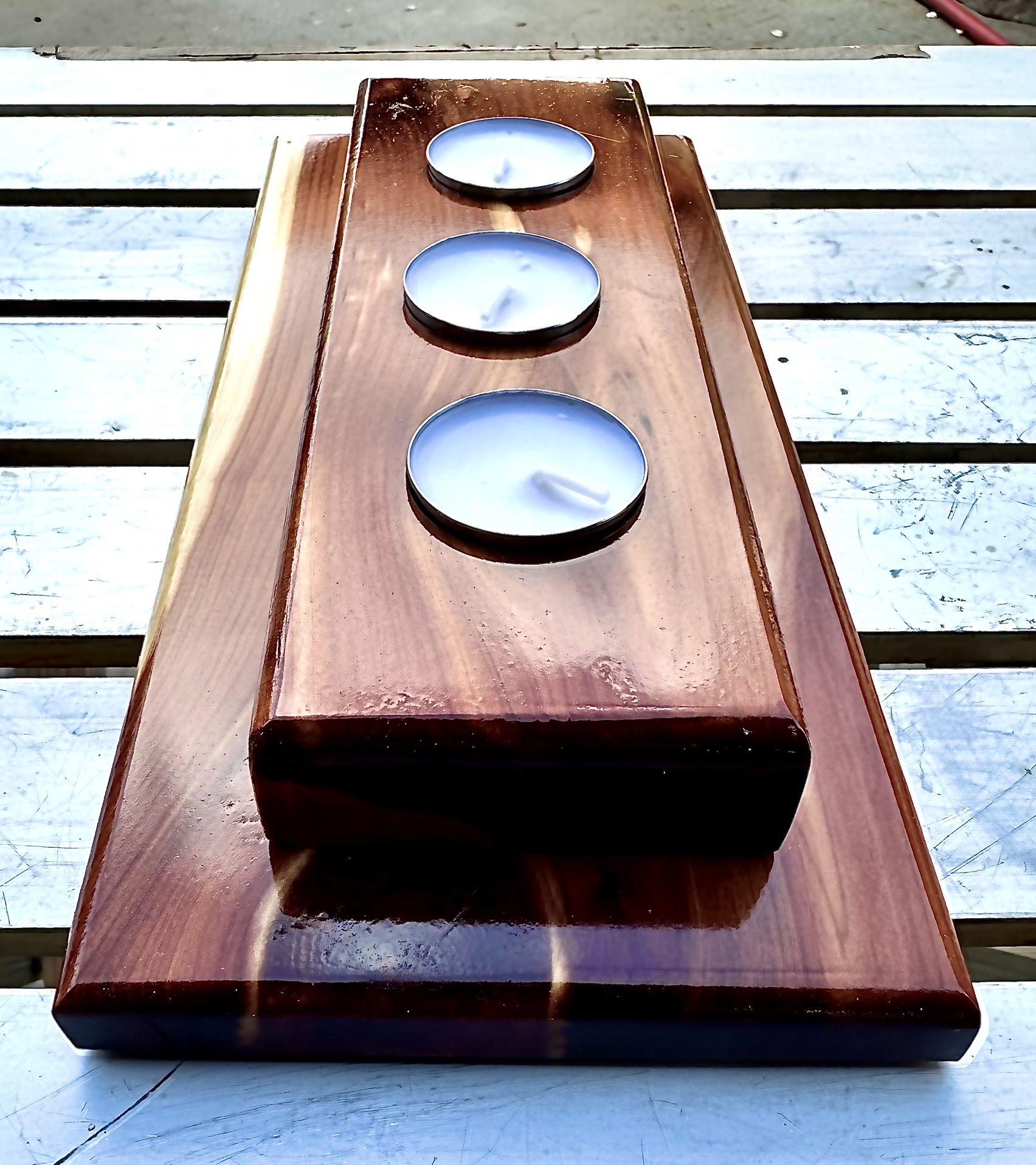 For Sale Red Cedar Candle Holder