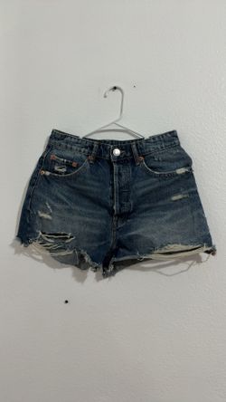 Zara blue denim shorts