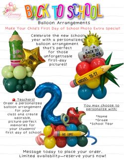 Back to school balloon decorations