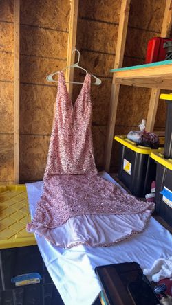 Pink Sequin Mermaid Dress