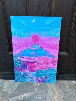 Gallery Panda Acrylic Wall Art Japanese Lofi Kawaii Aesthetic Landscape Large Poster