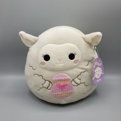 Squishmallows 11” Sophie The Gray Lamb plush Toy Easter Egg Heart 2023