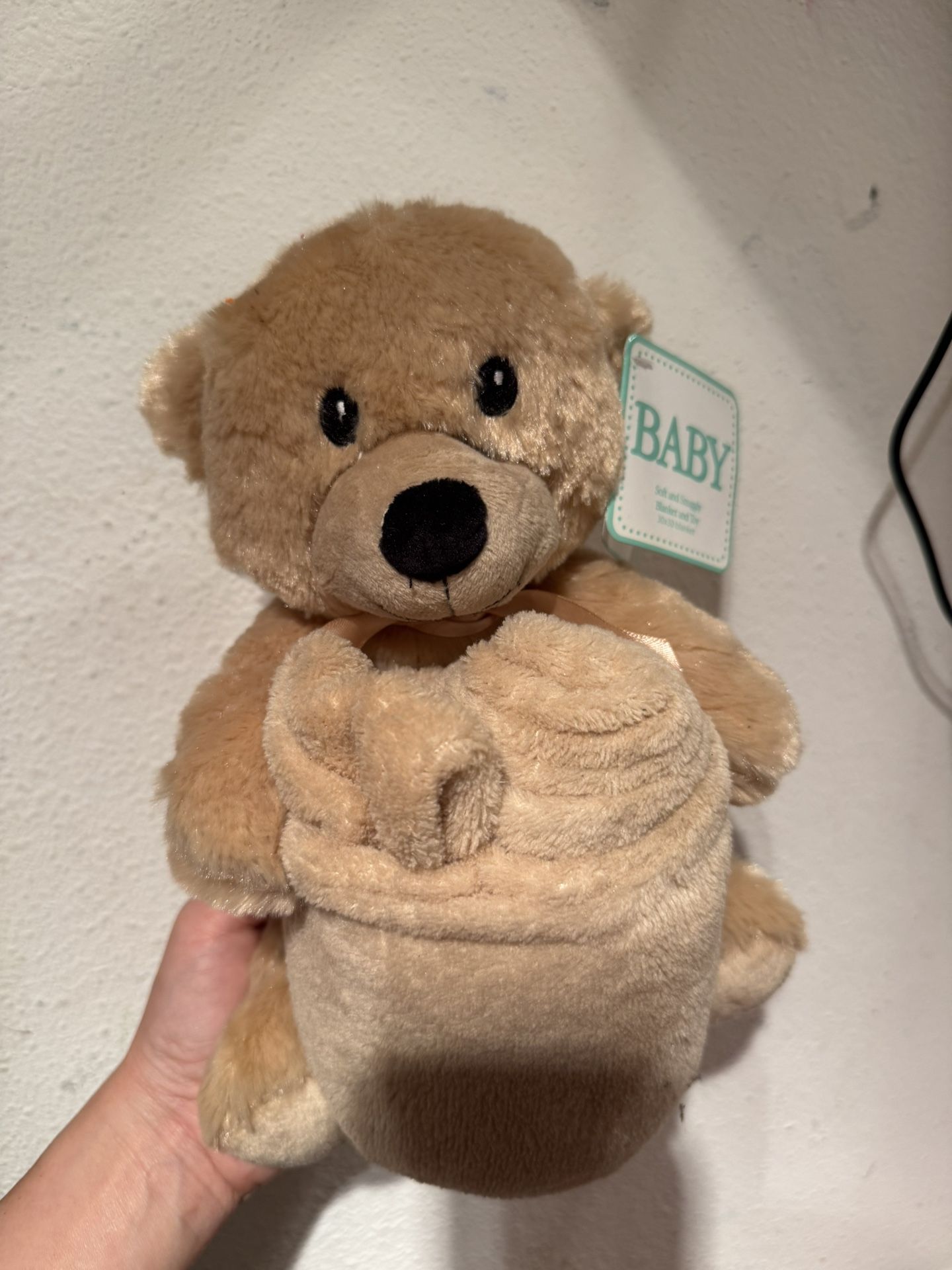 Teddy plushie Baby Blanket