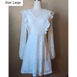 Long Sleeve Ruffle Dress !