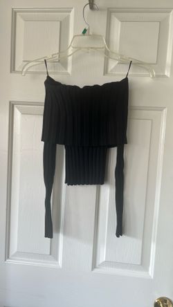 Zara black small long sleeve ribbed sweater