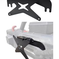 Flip-Up Front License Plate Mount for All 10 inch Fairlead,Universal License Plate Bracket Front Bumper Compatible with Pickup Truck Off-Road Cars SUV