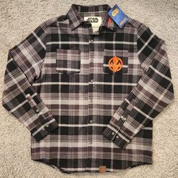 NWT Cakeworthy Star Wars Darth Maul Flannel Shirt M 2024 25th Anniversary Disney