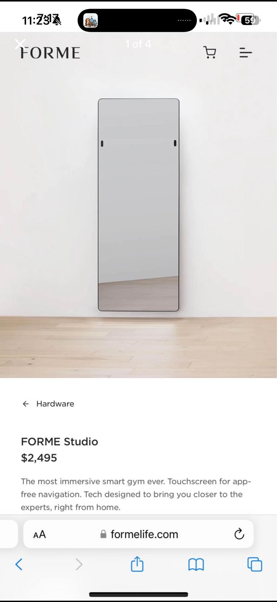 FORME Studio Workout Mirror