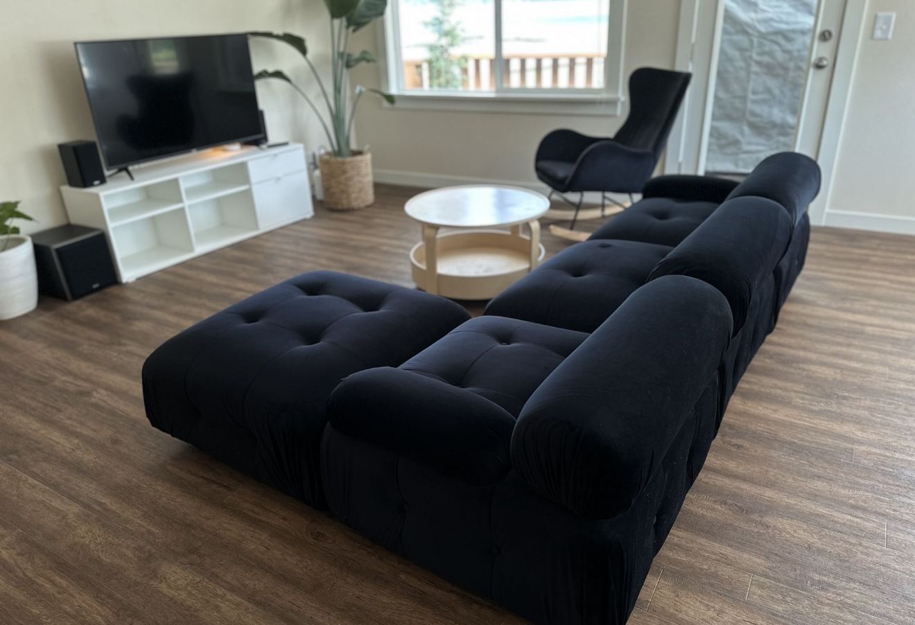 3 Seater Couch + Ottoman + Matching Rocking Chair